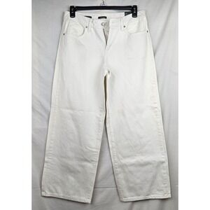 Wild Fable Low Rise Baggy Jeans White Wide Leg Denim 10 31 Inseam Rigid Cotton